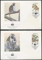 1986 WWF: Etióp Majom Sor Mi 184-187 4 Db FDC-n - Autres & Non Classés