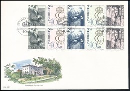 1986 Királyi Család 10-es Tömb Mi 1390-1394 FDC-n - Altri & Non Classificati