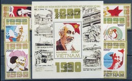 (*) 1990 100 éve Született Ho Chi Minh Sor Mi 2176-2181 + Blokk Mi 79 - Altri & Non Classificati