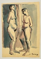 Barcsay Jelzéssel: Női Aktok. Akvarell, Papír, 43×30 Cm - Altri & Non Classificati