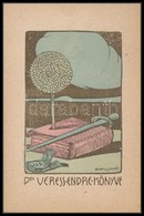 Barta Ernő (1878-1956): Ex Libris Dr Veress Endre, Színes Klisé, Papír, Jelzett A Klisén, 8×5,5 Cm - Altri & Non Classificati