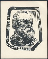 Fery Antal (1908-1994): Victor Hugo Ex Libris. Klisé, Papír, Jelzett A Klisén, 10x8 Cm - Altri & Non Classificati