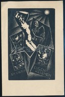 Menyhárt József (1901-1976): Erotikus Ex Libris Eugeni Kelemen. Fametszet, Papír, Jelzett A Dúcon, 12×8,5 Cm - Altri & Non Classificati