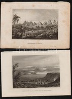 Cca 1840 5 Db Vegyes Régi Acélmetszet Tyrus, Fort Dauphin, Read River, Meroe, Schwetzingen / Etchings. Page Size: 23x15  - Stampe & Incisioni