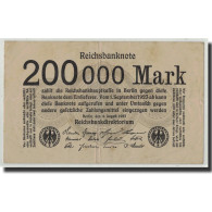 Billet, Allemagne, 200,000 Mark, 1923, 1923-08-09, KM:100, TB+ - Andere & Zonder Classificatie