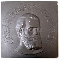 Gergely István (1939-2008): Orbán Balázs. Festett Gipsz Falikép, Jelzett, Lepattanásokkal, 29×27 Cm - Altri & Non Classificati