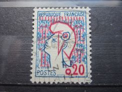 VEND BEAU TIMBRE DE FRANCE N° 1282 , COULEUR ROUGE BAVEUSE !!! - Used Stamps