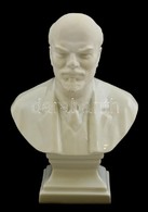 Herendi Lenin Porcelán Büszt, Fehér Mázas, Hibátlan, Jelzett, M: 17 Cm - Altri & Non Classificati