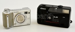 Fuji E510 Digitális Fényképezőgép és Aimex S-20 Automata Filmes Fényképezőgép Eredeti Dobozában, Nem Kipróbált - Macchine Fotografiche