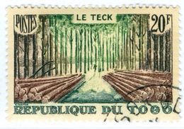 TOGO, INDUSTRIA, FLORA, ALBERI, TREES, 1957, FRANCOBOLLI USATI,  Michel 272,   Scott 344 - Usados