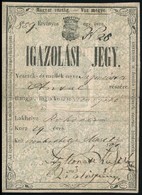 1861 Igazolási Jegy Rohonci Lakos Részére / German-Hungarian ID For Reichnitz Trader - Non Classificati