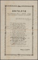 1878 Ferencvárosi Egyetem Latin Nyelvű Köszöntője - Non Classificati