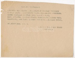 1956 Bp., A Magyar Forradalmi Nemzeti Bizottmánya által Kiadott Gépelt Röplap - Non Classificati