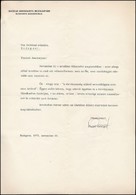 1971 Aczél György (1917-1991) Saját Kézzel Aláírt Levele Vas Zoltán (1903-1983) író, 56-os államminiszter Részére Melybe - Non Classificati