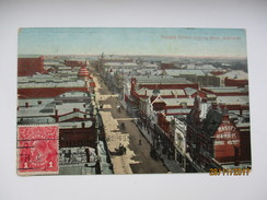 AUSTRALIA ,  RUNDLE STREET LOOKING WEST ADELAIDE , 1915 TO RUSSIA PETROGRAD MILITARY CENSOR  , OLD  POSTCARD   , RA - Adelaide