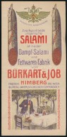 Burkart&Job Ungarische Salami Litho Számolócédula - Pubblicitari