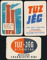 1958-59 3 Db Állami Biztosító Reklámos Kártyanaptár - Pubblicitari