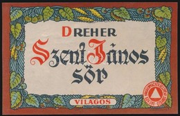 Cca 1930 Dreher Szent János-sör, Dreher-Haggenmacher, Hornyánszky V. Rt.-ny., 7,5x12 Cm. - Pubblicitari