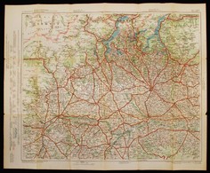 Cca 1910 G. Freytag&Berndt's Automobil- Und Radfahrerkarten, Blatt 40.: Schweiz Und Italien. Verlag Der Kartographischen - Altri & Non Classificati