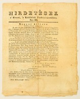 1831 Hirdetések A Hazai S Külföldi Tudósításokhoz, 4 P. - Non Classificati