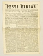 1843 Pesti Hírlap 1843. December 10. 307. Szám, 843-852. P. Kiadja Landerer Lajos, Szerkeszti Kossuth Lajos. Korabeli Re - Non Classificati