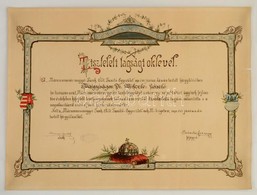 1898 A Marosvármegyei Tankerüteli Tanító Egylet Tiszteleti Tagsági Díszoklevele Wekerle László Tanfelügyelő Részére. Nag - Non Classificati