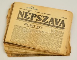 Cca 1918-1945 Újság Gyűjtemény, Kb 30 Db, Nagyrészt 1919-es Népszavák - Non Classificati