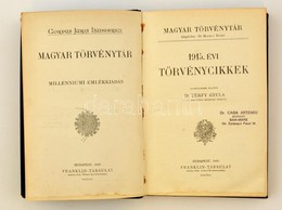 1915. évi Törvénycikk. Magyar Törvénytár. Jegyzetekkel Ellátta Dr. Térfy Gyula. Bp., 1916, Franklin. Kiadói Félbőr Kötés - Non Classificati