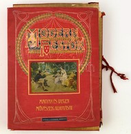 Modern Festők. 1-12. Füz. Bp., 1904, Aufrecht és Goldschmied.  Gazdagon Díszített, Kicsit Sérült Mappában. - Non Classificati