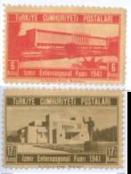 TURCHIA, TURKEY, COMMEMORATIVO, FIERA INTERNAZIONALE, 1941, FRANCOBOLLI USATI,  Yvert Tellier 959,962, Scott 865,868 - Used Stamps