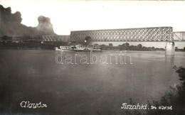 * T2 Algyő, Tisza-híd, Lukács Béla Oldalkerekes Vontató Gőzhajó. Photo - Non Classificati