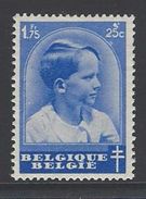 België Nr 444 V Punt Boven 2 - Errors (Catalogue COB)