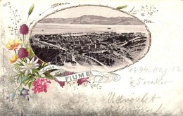 T2 1894 (Vorläufer!!!) Fiume, Panorama. Marco Oberdorfer Floral Art Nouveau Litho - Non Classificati