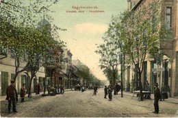 T2/T3 Nagybecskerek, Zrenjanin, Veliki Beckerek; Hunyady Utca, üzletek. Strelinger Márk Kiadása / Main Street, Shops (EK - Non Classificati