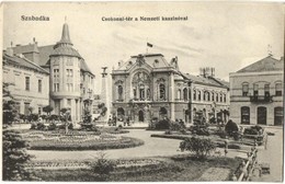 T2/T3 Szabadka, Subotica; Csokonai Tér, Nemzeti Kaszinó, Szabadkai Önsegélyző Szövetség, Vig Zsigmond Kiadása / Square,  - Non Classificati