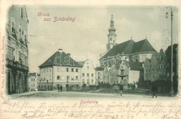 T2 1899 Shärding, Stadtplatz / Main Square, Franz Feichtinger's Shop - Non Classificati