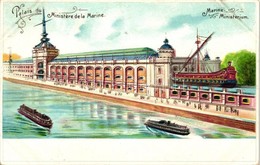 ** T1/T2 1900 Paris, Exposition Universelle, Ministere De La Marine / Marine Ministerium, Litho - Non Classificati