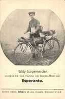 ** T2/T3 Willy Burgemeister, Vojagas Tra Tuta Europo Kaj Norda-Afriko Per Esperanto / Esperanto Propaganda, Bicycle Trav - Non Classificati