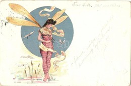 T2/T3 Dragonfly Lady, Art Nouveau No. 2982. Litho (EK) - Non Classificati