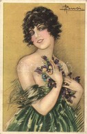 * T2/T3 Italian Art Nouveau Postcard, Lady S: Busi (EK) - Non Classificati