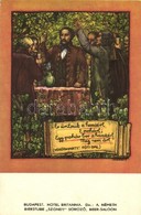 T2/T3 Egy Pohár Bor A Hazáért Még Nem árt! A Budapesti Hotel Britannia és Szondy Söröző Grafikai Reklámlapja / Hungarian - Non Classificati