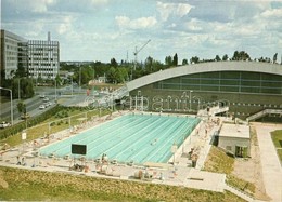 ** 4 Db Modern Sportcsarnok, Uszoda Motívumlap / 4 Modern Sports Hall, Swimming Hall Motive Cards - Non Classés