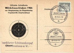 T2 1966 Offizielle Schießkarte Wäldchesschießen / Shooting + Frankfurter Schützenkorps So. Stpl. - Non Classificati