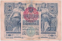 1902. 50K Hamis Piros 'MAGYARORSZÁG' Körbélyegzővel (fake Overprint) T:III-,IV Restaurált
Adamo K23 - Non Classificati