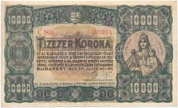 1923. 10.000K Nyomdahely Jelölés Nélkül T:III
Adamo K42/2 - Non Classificati