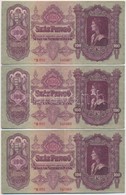 1930. 100P (3x) Sorszámkövetők, Csillagos Sorozatszámmal T:II - Non Classificati