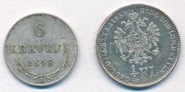 1859B 1/4Fl Ag 'Ferenc József' + Ausztria 1848A 6kr Ag T:2-
Hungary 1/4 Florin Ag 'Franz Joseph' + Austria 1848A 6 Kreuz - Non Classificati