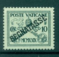 Vatican 1931 - Sassone N. 2 A Timbres-taxe - Pontificat De Pie XI - Segnatasse