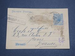 BRÉSIL - Entier Postal De Bahia Pour Paris En 1906 - L 10132 - Postal Stationery