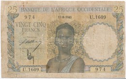 Francia Nyugat-Afrika 1943. 25Fr T:III-
French West Africa 1943. 25 Francs C:VG
Krause 38 - Non Classificati